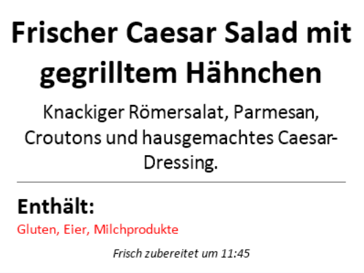 Buffetschild
