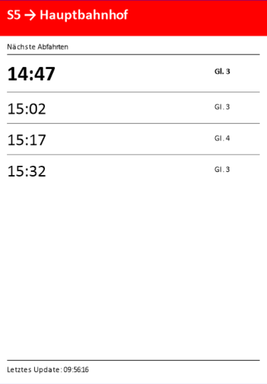 ÖPNV-Fahrplan