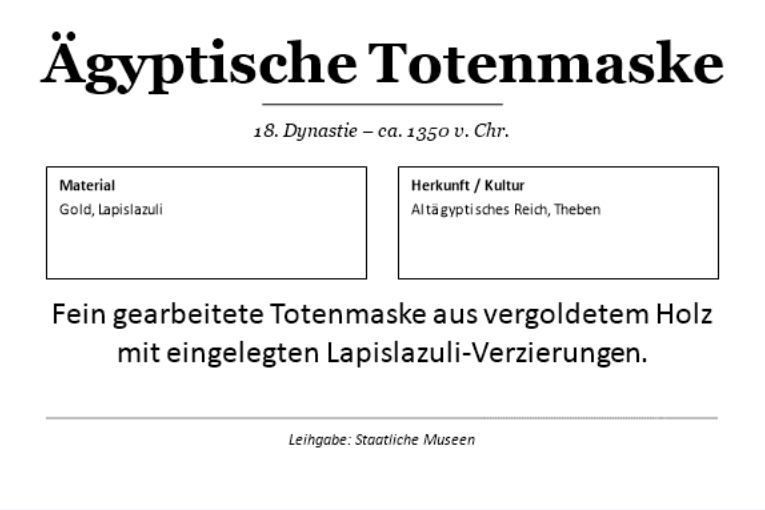 Premium-Objektbeschriftung
