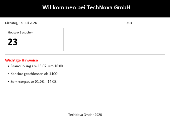 Empfangsanzeige